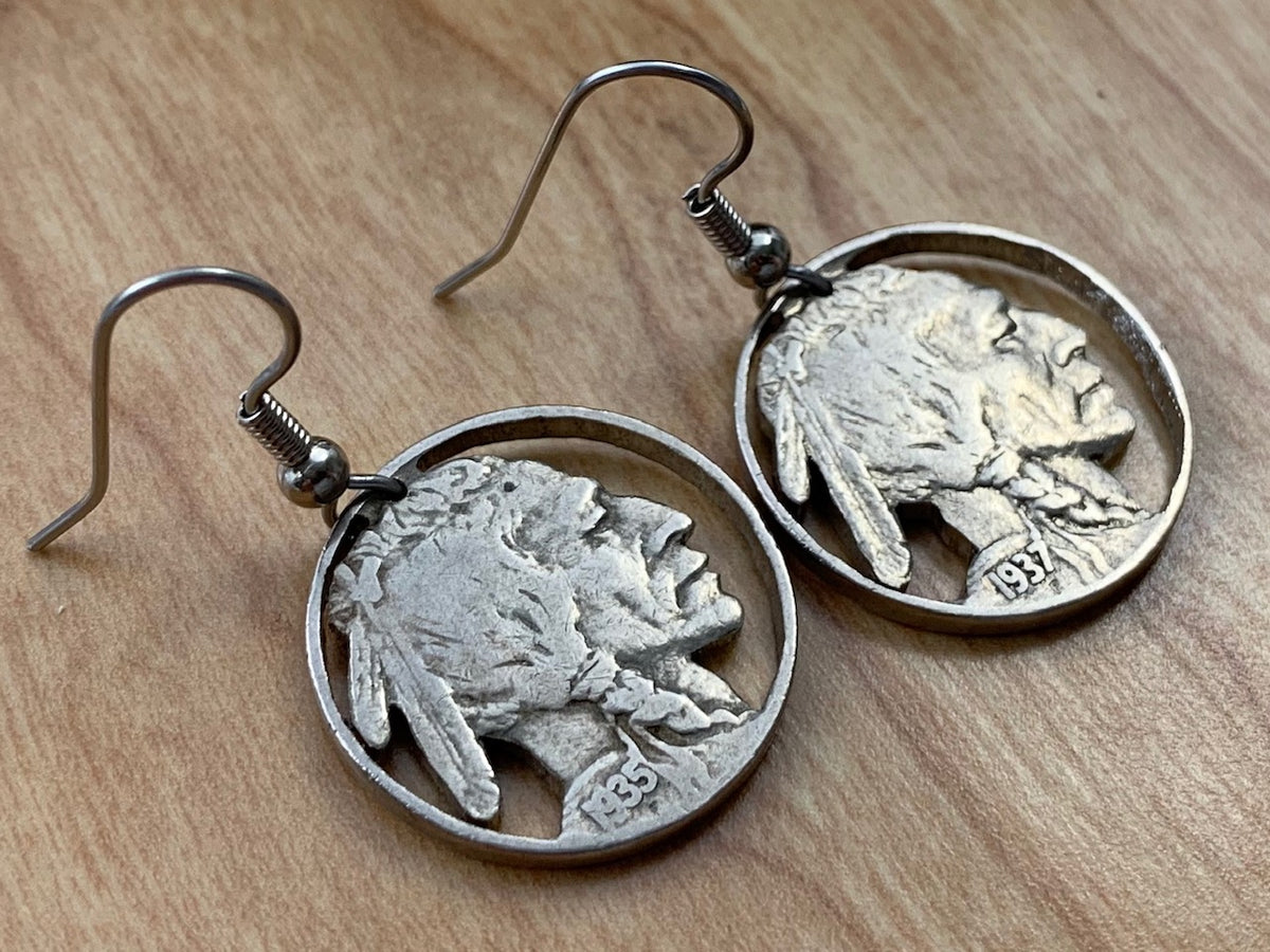 Buffalo on sale nickel earrings