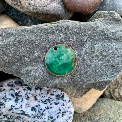 See Through Green Coin Pop - Flat